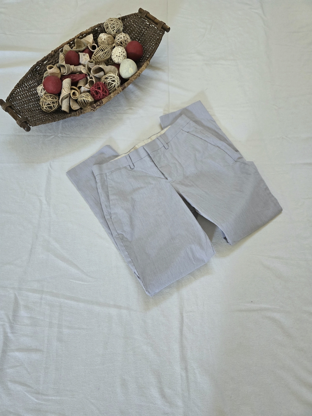 Express Light Gray Flat Front Men's Dress Pants